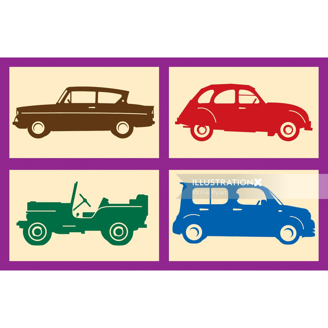 Different vehicles icons
