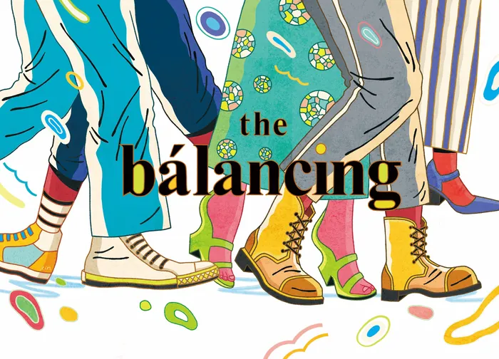 Colorful shoes and legs illustration by Yixin Zeng