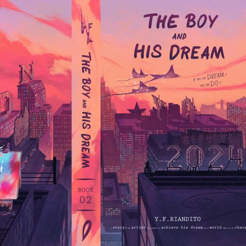 "The Boy and His Dream" full book cover illustration
