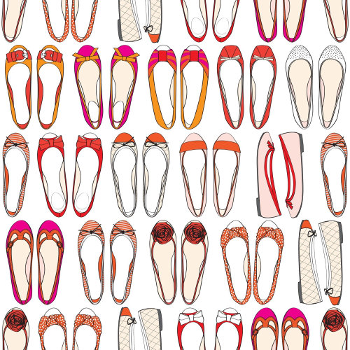 Illustration of female footwear