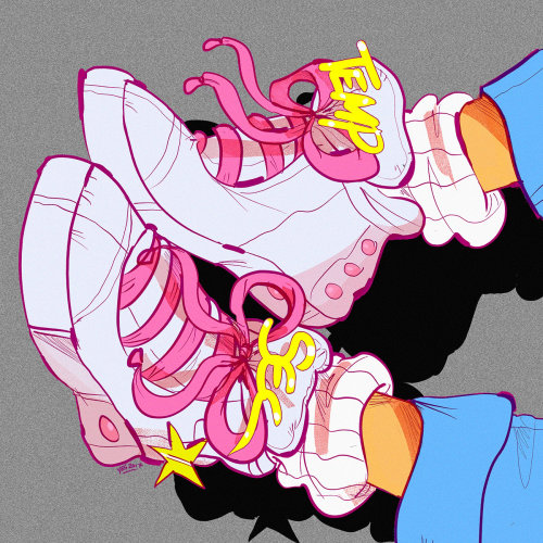 Retro graphic design of female shoes