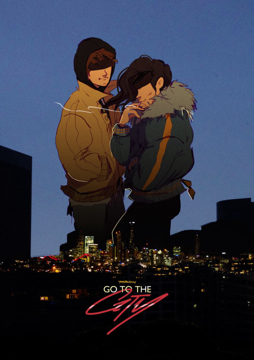 Poster design of go to the city 