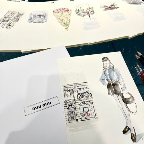 Explore live event drawing at MIUMIU