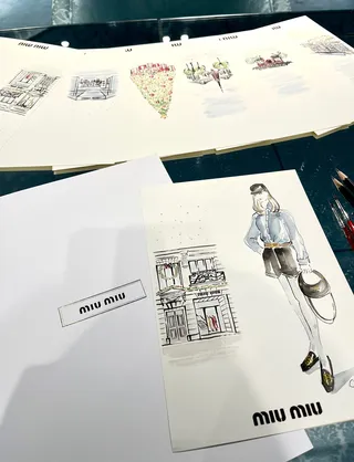 Explore live event drawing at MIUMIU