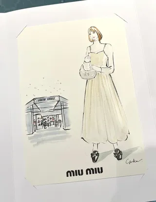 Live sketching at MIUMIU