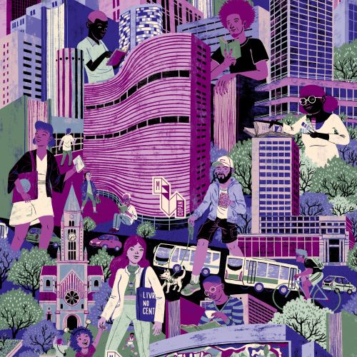 Map Poster of Megafauna Bookstore Units in Downtown São Paulo