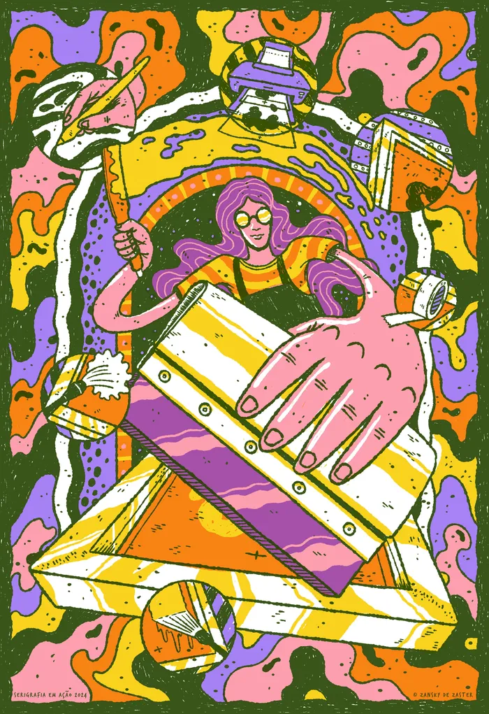 Poster art for screenprinting presentation