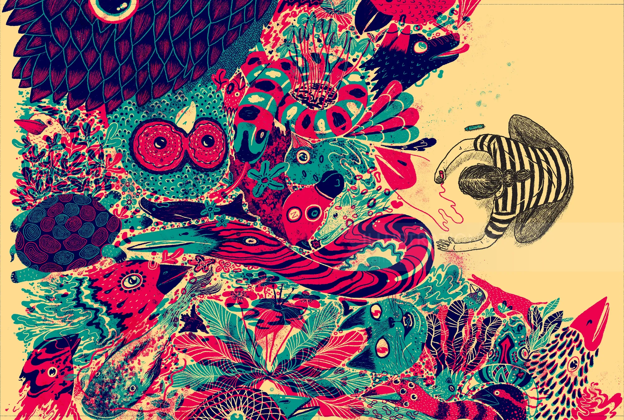 Graphic cover for Novum magazine designed by Zansky