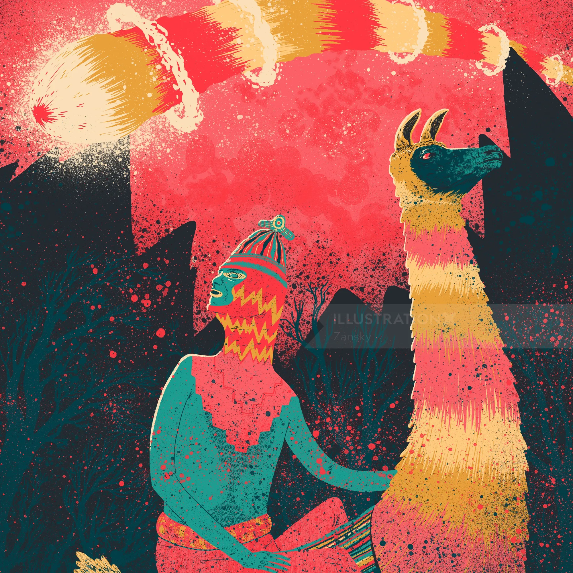 “Fire” album artwork by Bruno Morais