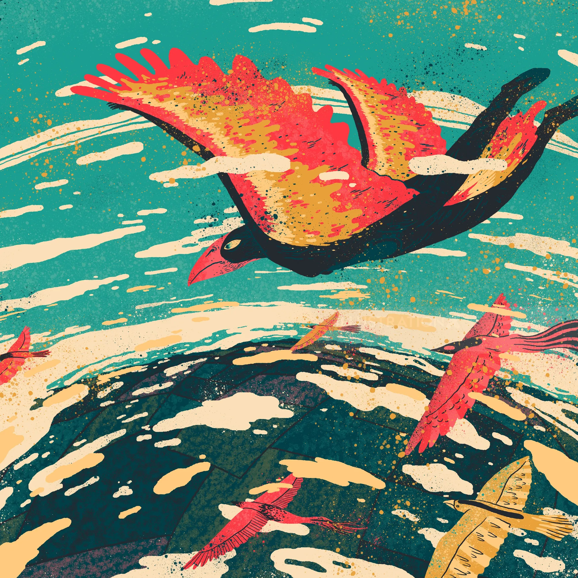 Bruno Morais album art for “Air” with intense colors