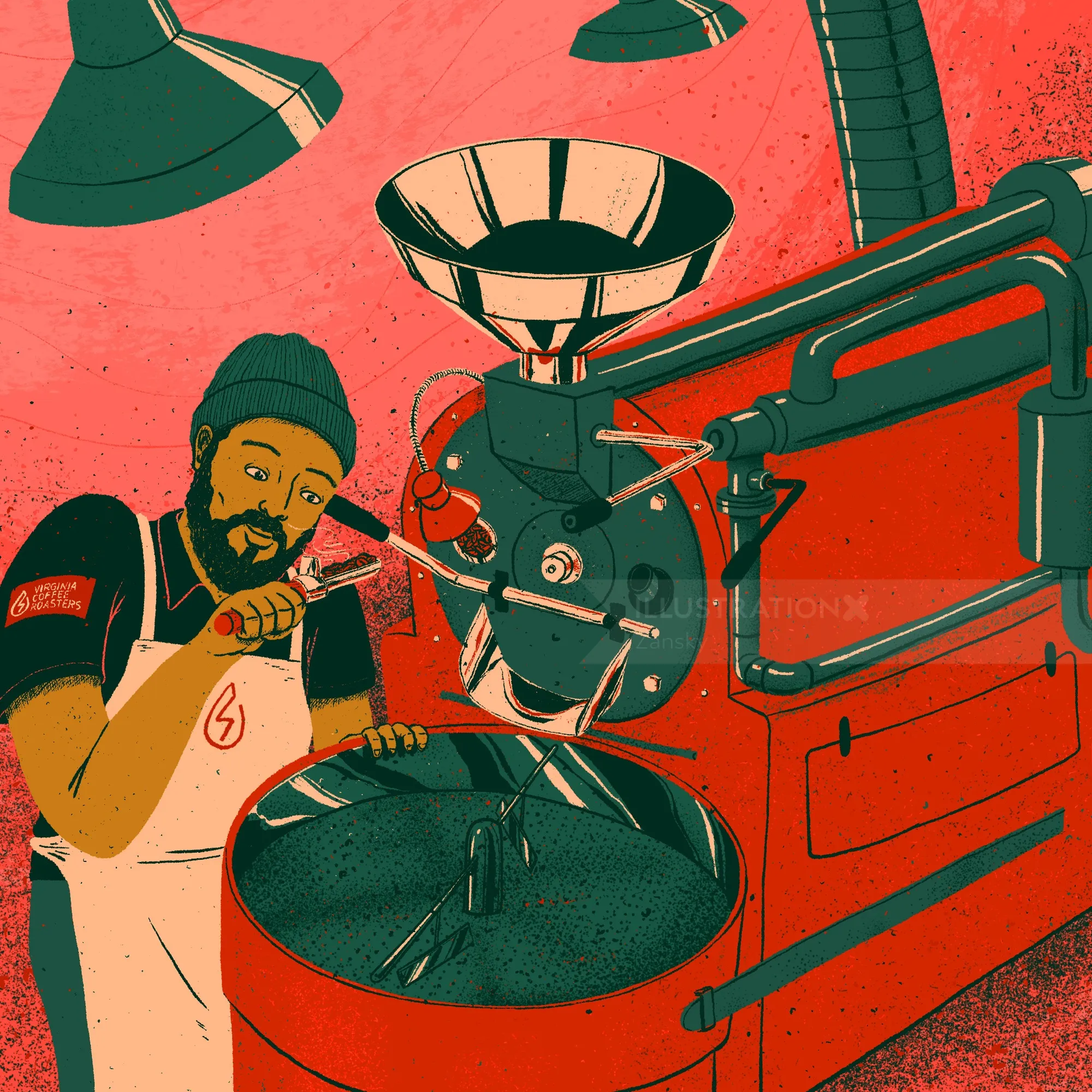 Modern Label Design for Virginia Coffee Roasters Products