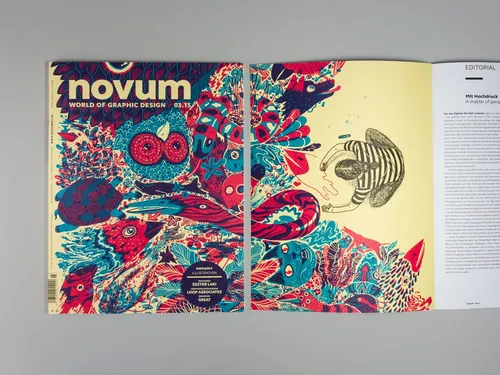 Novum magazine cover design by Zansky
