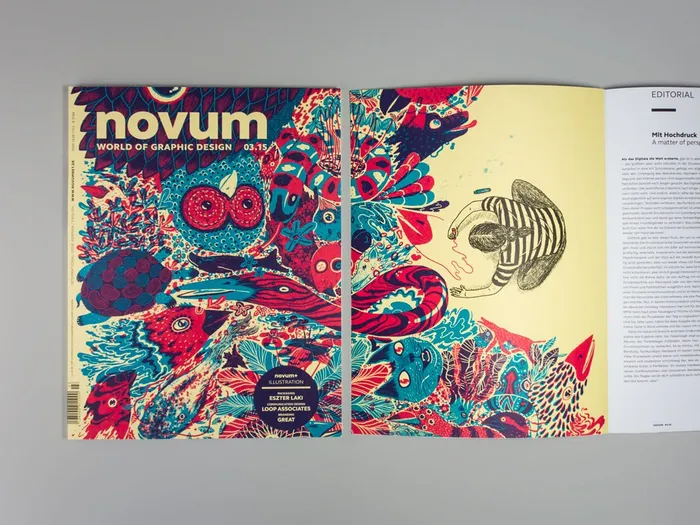 Novum magazine cover design by Zansky