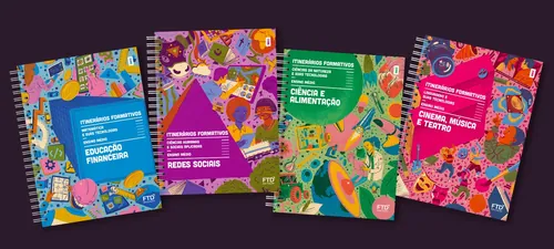 Colorful FTD textbook series covers on various subjects
