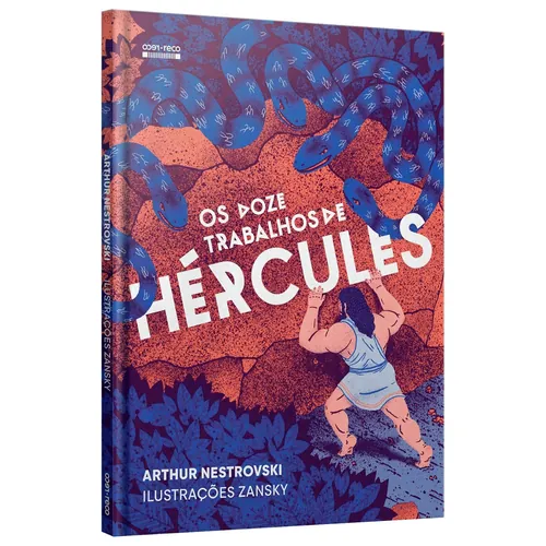 Book cover illustration of Hercules performing one of his labors by Zansky