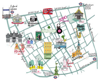 Ilustración del mapa de calles de Oxford 