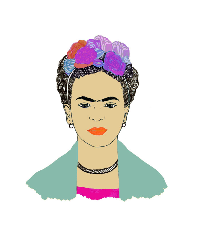 Retratando Frida Kahlo estava uma pintora mexicana