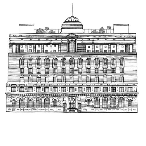 The Ned hotel architectural drawing