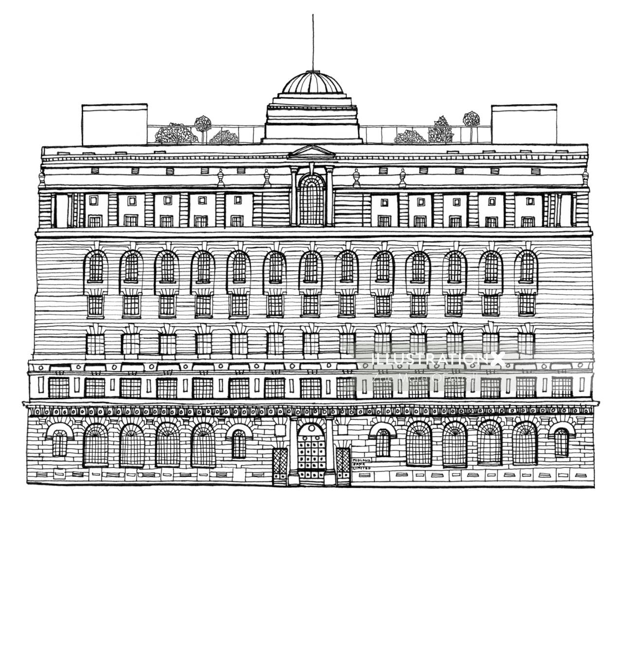 The Ned hotel architectural drawing