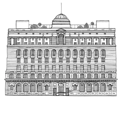 The Ned hotel architectural drawing
