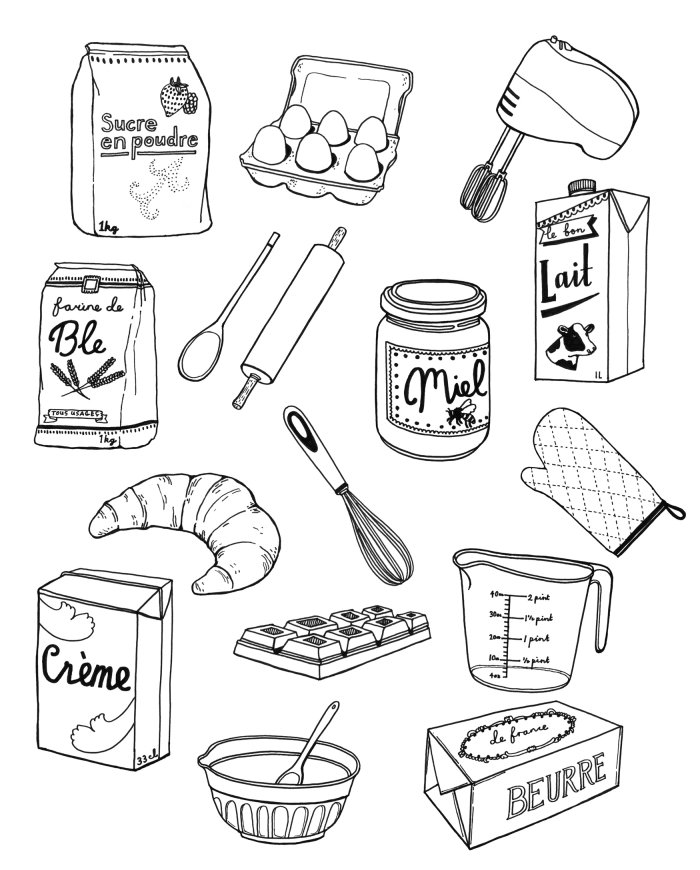 Icônes de produits de cuisine