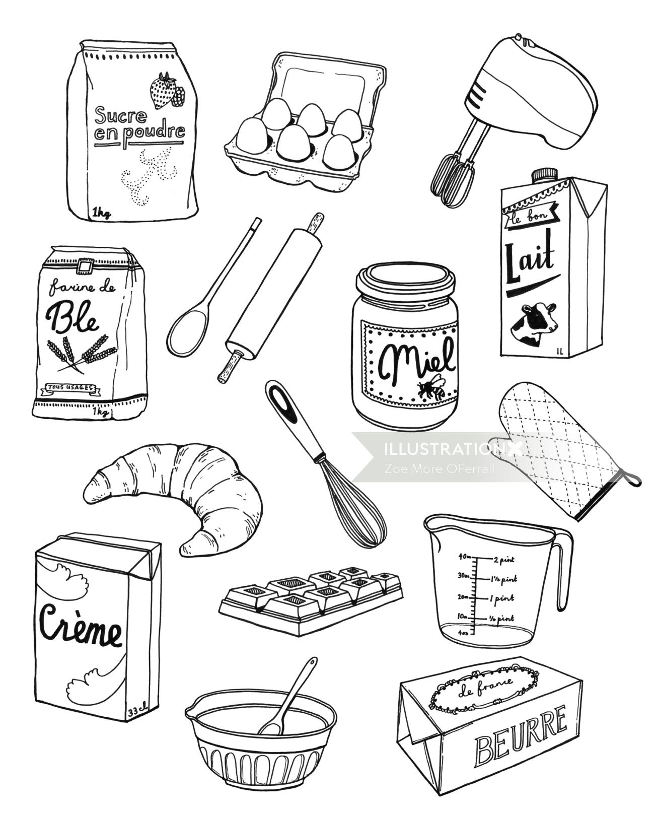 Kitchen products icons