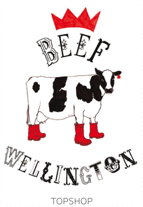 Beef Wellington advertising illustration