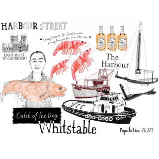 Ilustración para Whitstable por Zoe más Oferrall