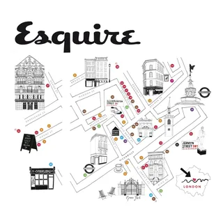 Esquire Map illustration by Zoe more Oferrall