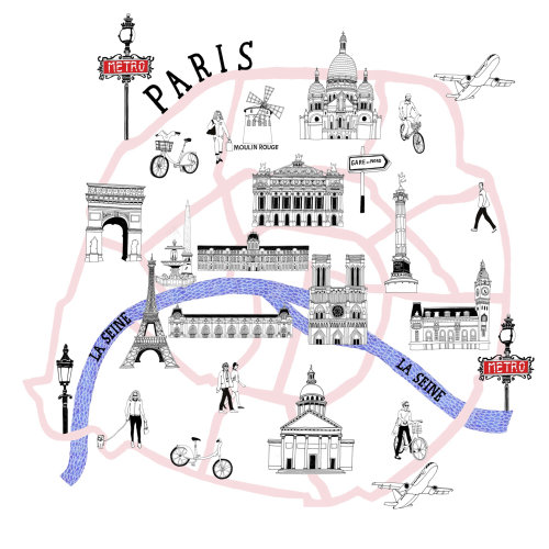 Paris City Map
