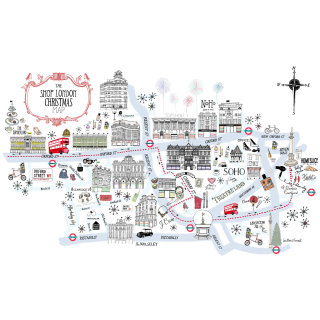 ザ・ショップ・ロンドンのクリスマスマップ

