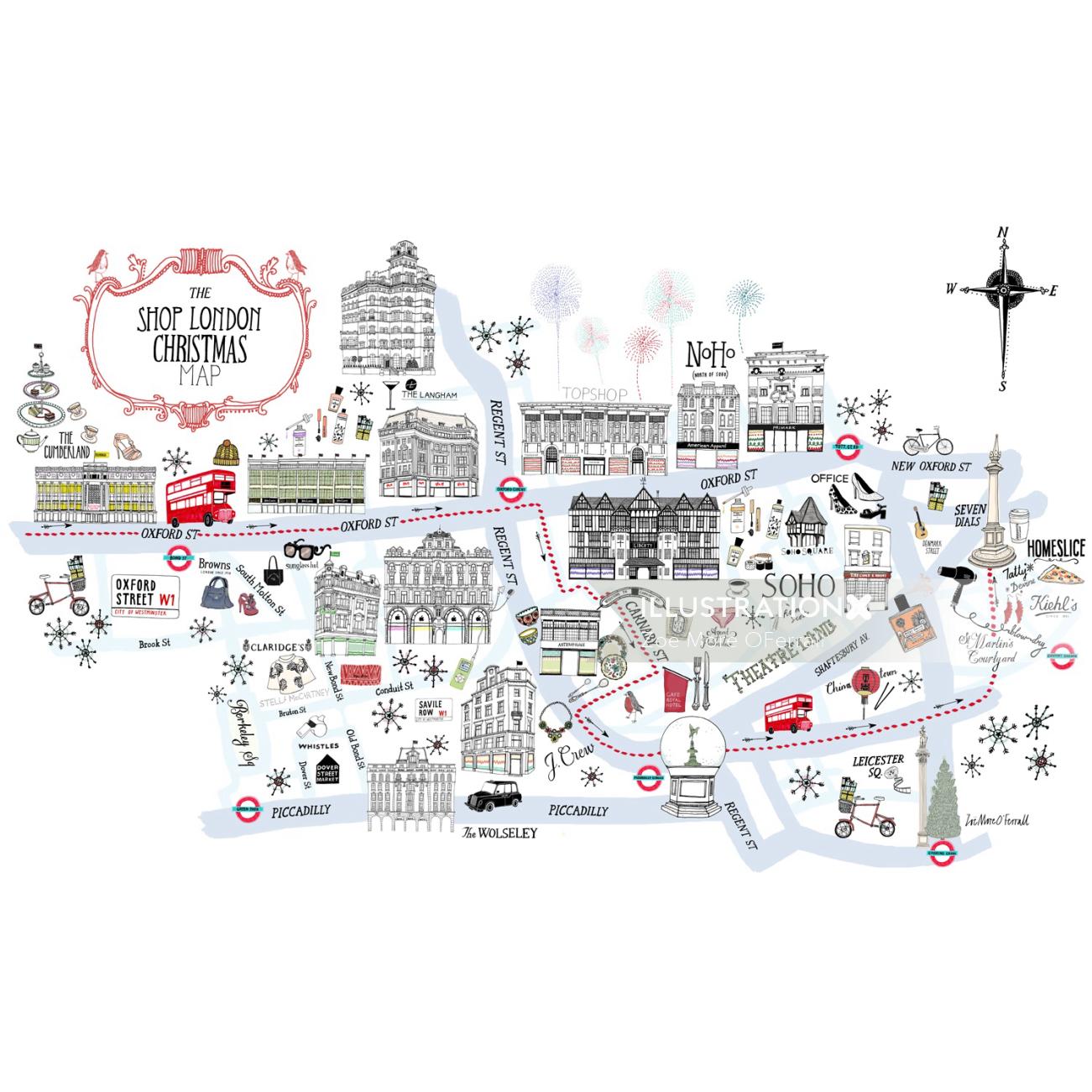 The Shop London Christmas Map

