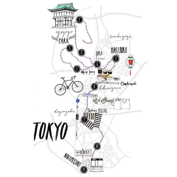 Mapa da rua de Tóquio