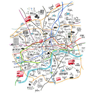 Plan des rues de Londres
