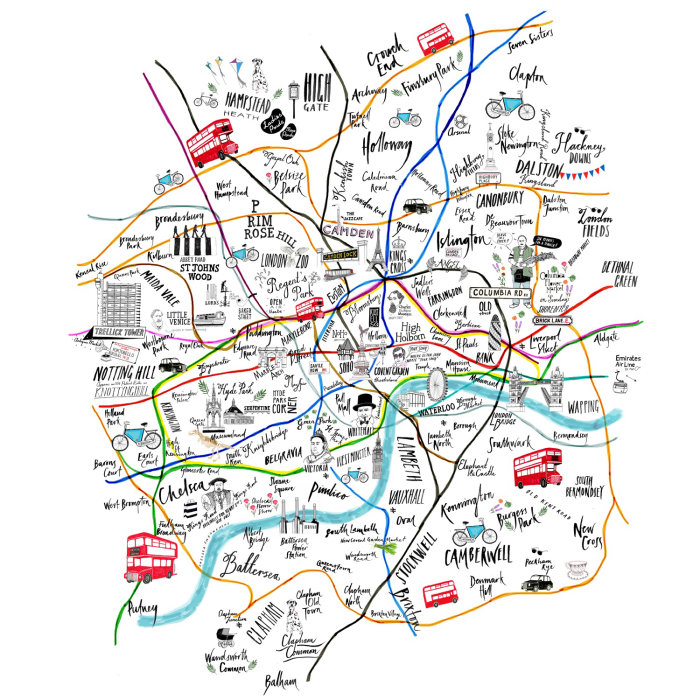 ロンドンのストリートマップ