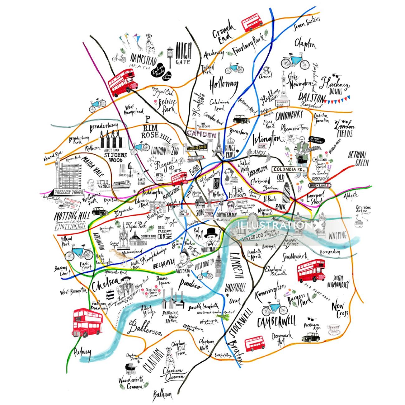 ロンドンのストリートマップ