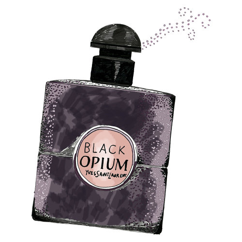 Black Opium perfume beauty illustration