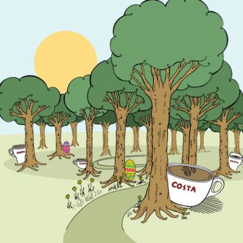 Costa coffee advertising poster