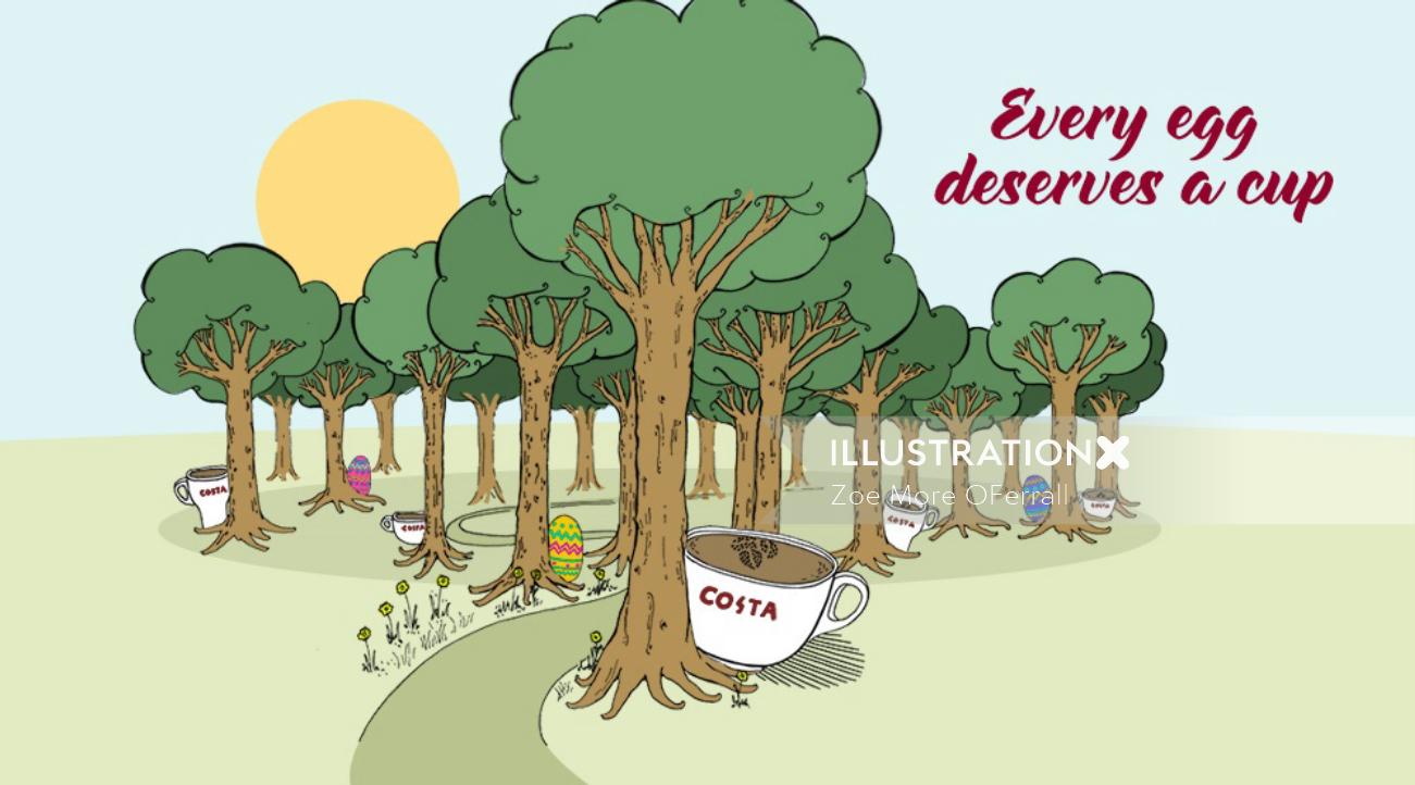 Costa coffee advertising poster