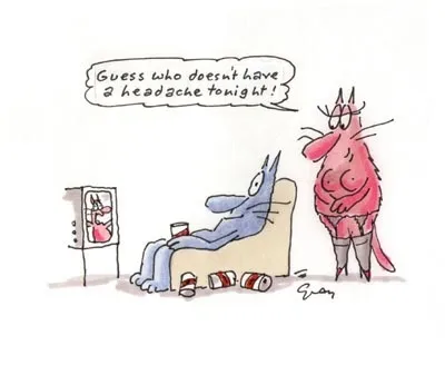 Cartoon illustration of dog self portrait 