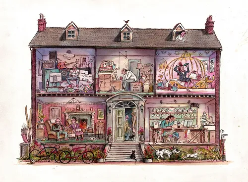 Cartoon & Humour building interior