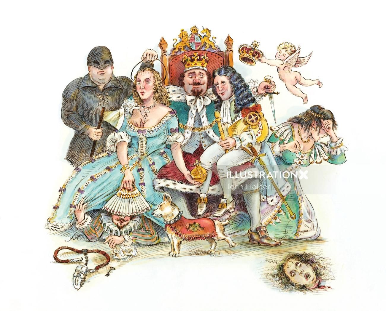 Cartoon & Humour Royal family