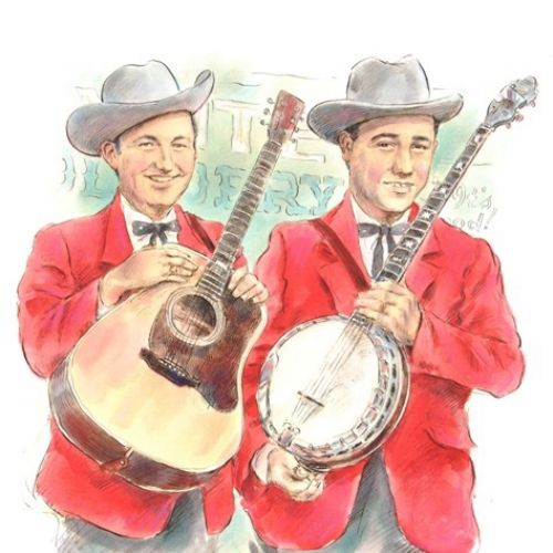 illustration of two musician with guitar