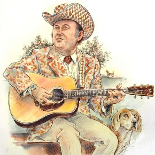 Cartoon & Humour musician with dog