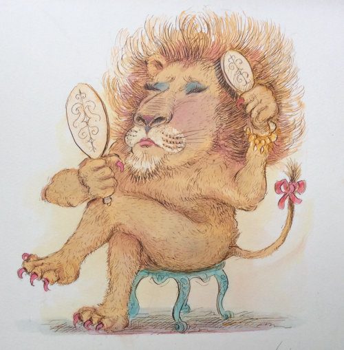 Ilustração de leão em quadrinhos