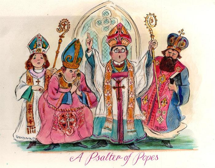 漫画とユーモア教皇の詩篇絵
