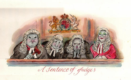 Design de personagens de uma sentença de juízes