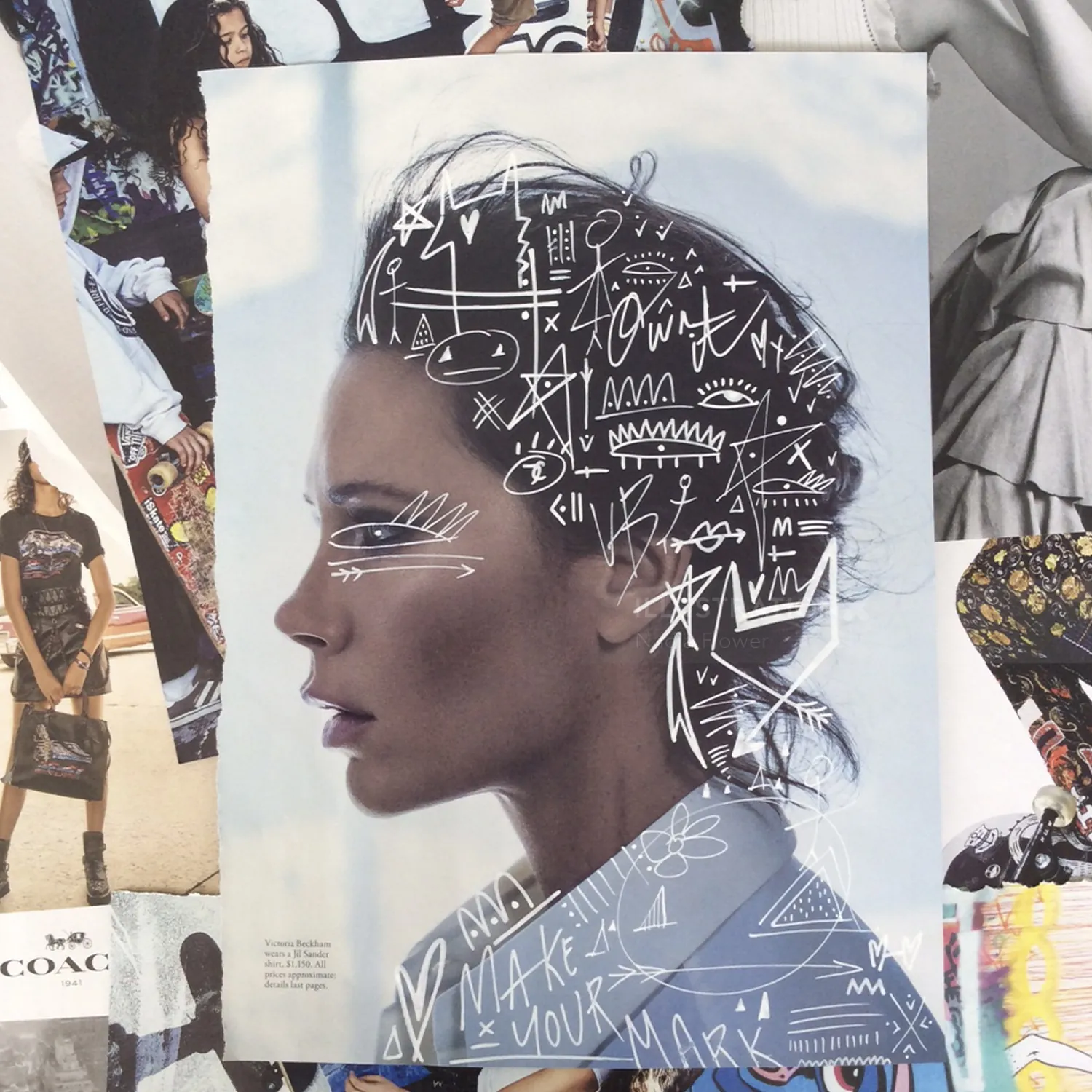 Graphic art on woman picture