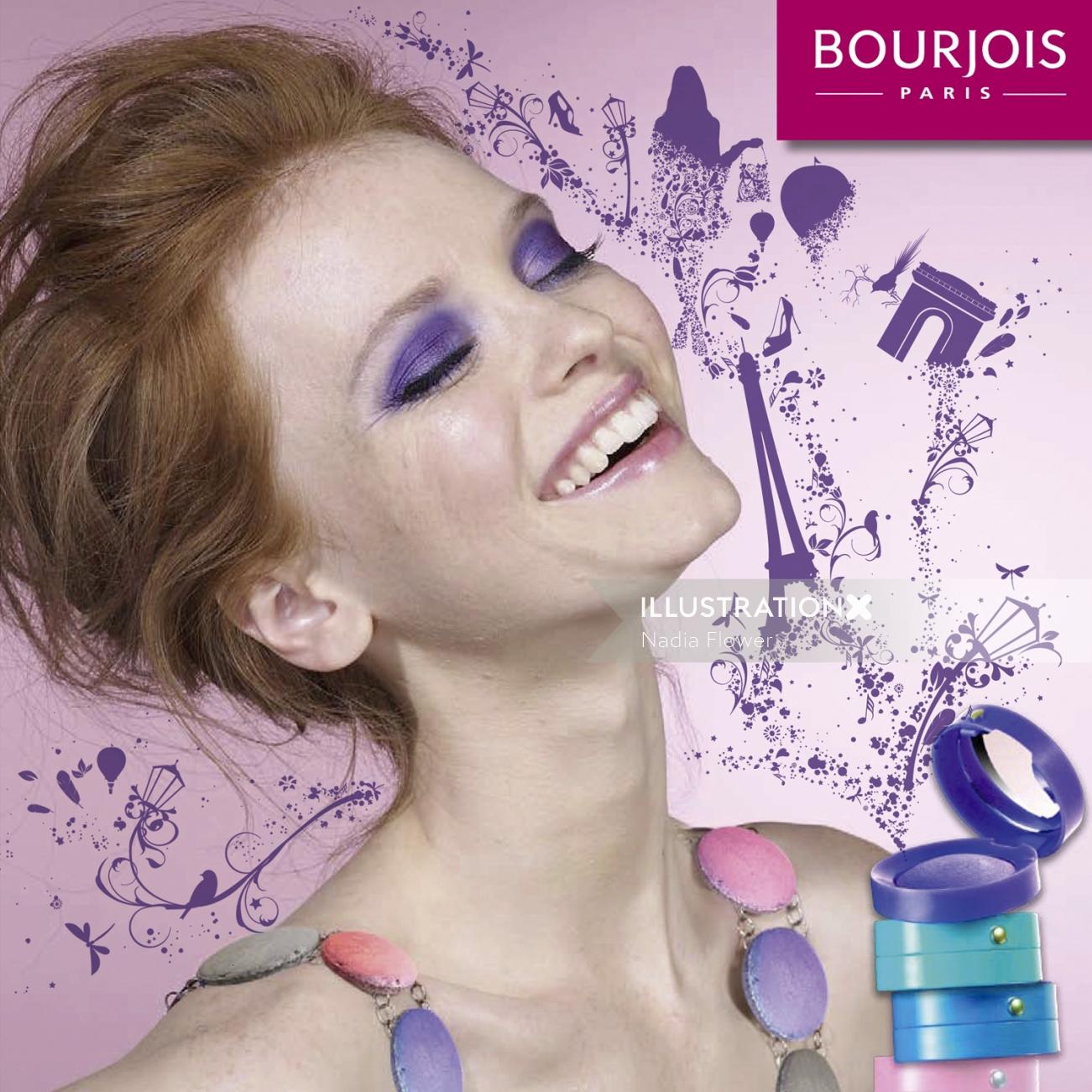 Fashion model for Bouriois
