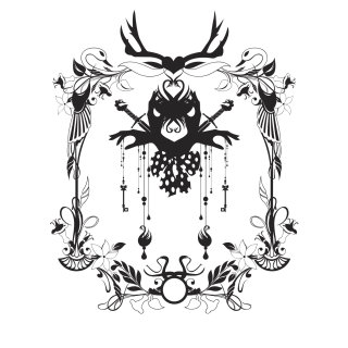 Black and white scary design